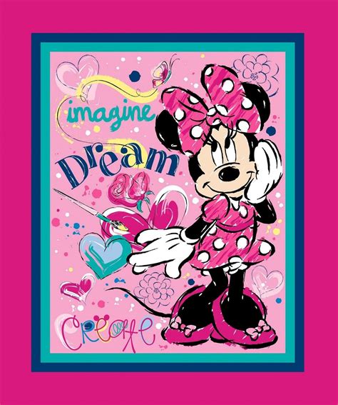 minnie mouse fabric panel